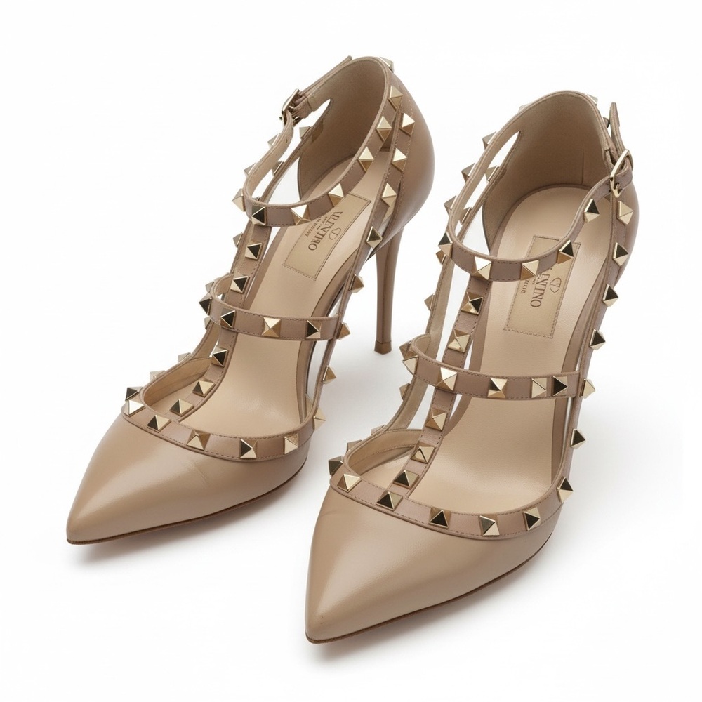 Valentino Women's Beige Studded Heels